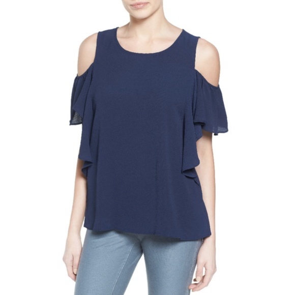 bobeau cold shoulder top